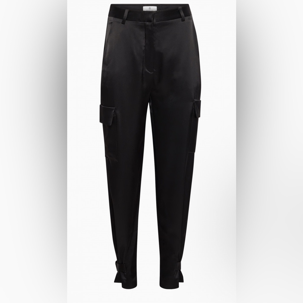 Aritzia satin cargo pants